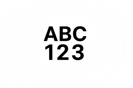 Buchstaben/Zahlen zur Kennzeichnung von Hockey-Aufbewahrungsbox / Helm – Schwarz