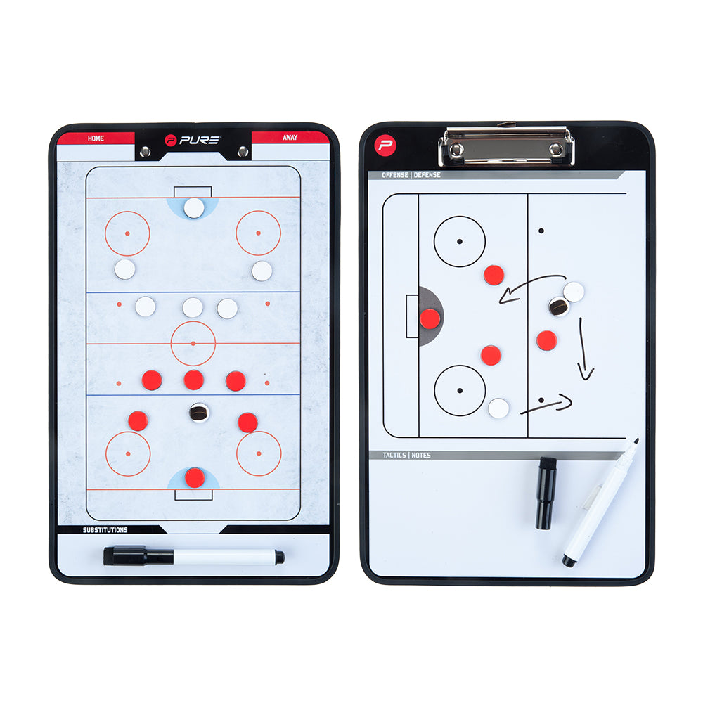 Taktiktafel Hockey – Magnetisches doppelseitiges Whiteboard 35x22 cm