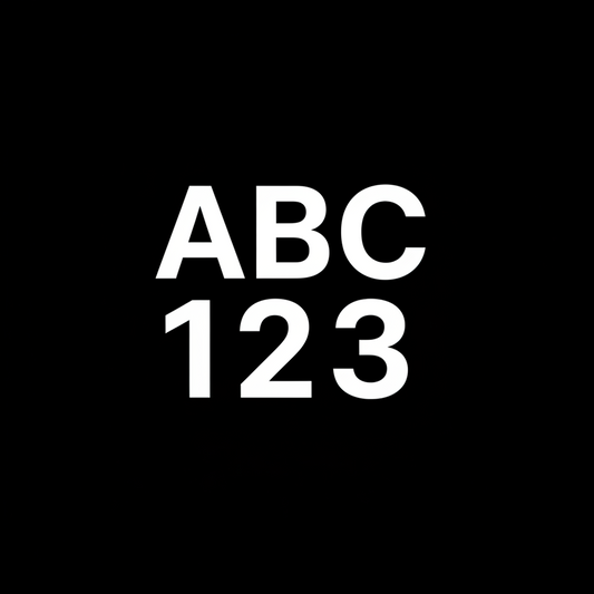 Kannst du ein quadratisches Bild für Shopify generieren. Das Bild soll einen weißen Hintergrund haben, freigestellte Buchstaben ABC und darunter freigestellte Zahlen 123.
ABC und 123 sollen dieselbe Größe und Breite haben.